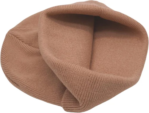 Vista 6 de 55cube Gorros de invierno unisex cálidos de punto grueso con puños Apricot Crush