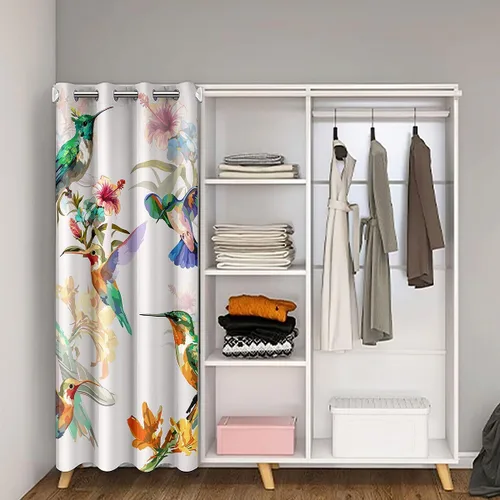 Vista 23 de Erosebridal Highland - Cortina opaca para puerta de vaca, con diseño de rosas para niños, niñas, niños, con animales salvajes del oeste