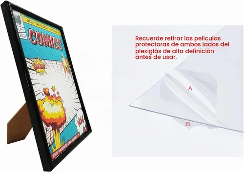 Vista 3 de Marco para cómics, paquete de 4, protección UV ultravioleta, se adapta a Current Comics de hasta 6, 34 x 10 pulgadas, 14 pulgadas, para pared