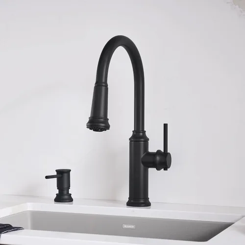 Vista 3 de Empressa - Grifo de cocina desplegable (1.5 GPM, color negro mate)