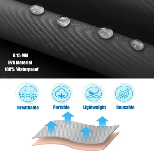 Vista 33 de Chaqueta de lluvia para niños, paquete de 2 ponchos de lluvia para niños, impermeables reutilizables para niños y niñas, impermeable, para exteriores