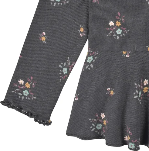 Vista 7 de Gerber Paquete de 2 camisetas de cintura peplum para niñas pequeñas