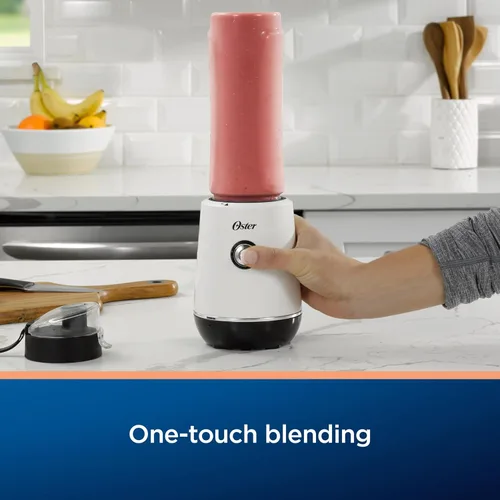 Vista 7 de Oster MyBlend Plus Licuadora personal de 20 onzas, portátil, libre de BPA, 500 vatios con función de un toque, cuchilla de acero inoxidable