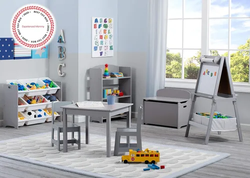 Vista 6 de Delta Children MySize Deluxe - Caja de juguetes, color gris