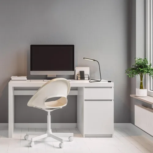 Vista 3 de GLOBE Electric 56060 Arden - Lámpara LED de escritorio integrada de 12", cuello de cisne ajustable, interruptor de encendido y apagado en línea