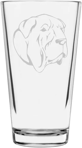Vista 300 de Podenco Canario - Vaso de pinta de 16 onzas con temática de perro personalizado
