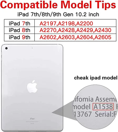 Vista 2 de PZOZ Funda para iPad para niños compatible con iPad de 9ª 2021 / 8ª 2020 / 7ª generación 2019 de 10.2 pulgadas, a prueba de golpes, mango
