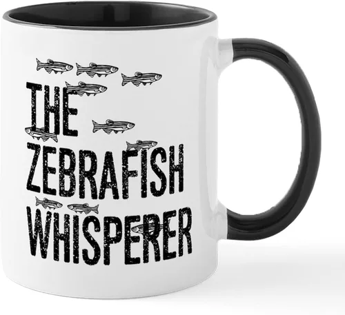 Vista 24 de CafePress I Speak Zebrafish - Taza de café de cerámica, taza de té de 11 onzas