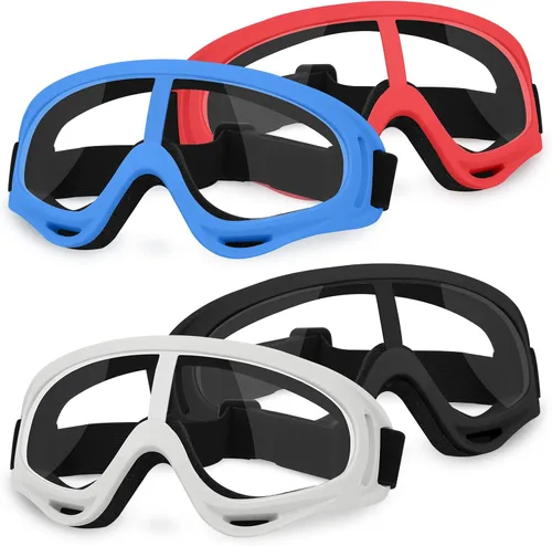 Vista 8 de YSCare Gafas Protectoras, Gafas de Seguridad, Lentes Compatibles con Pistolas Nerf para Batalla de Juego Paquete de 2 gafas - Blanco y negro