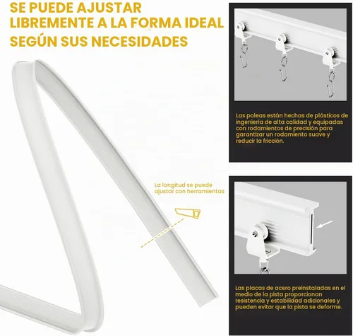 Vista 7 de Cortinas 100% opacas para puertas corredizas de cristal, cortinas extra anchas para puerta corrediza de patio, incluyen riel de cortina de techo