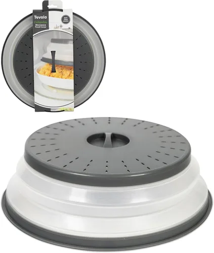 Vista 20 de Tovolo Cubierta antisalpicaduras para microondas para alimentos, mediano (rojo manzana acaramelada) – Tapa protectora antisalpicaduras de silicona