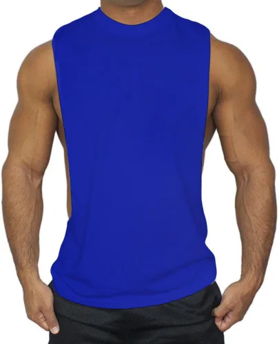 Vista 4 de ZUEVI Camiseta de tirantes para hombre, corte muscular, lados abiertos, culturismo, gimnasio, entrenamiento, Stringer