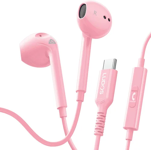 Vista 12 de LUDOS Zenith - Auriculares intraurales con cable, auriculares con micrófono, con cable para auriculares Jack de 0.138 in para iPhone, Samsung