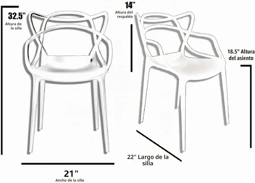 Vista 3 de 2xhome Silla de comedor moderna Silla auxiliar apilable para interiores o exteriores Plástico resistente a la intemperie para cocina, patio Negro