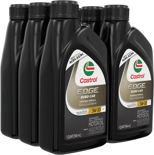 Vista 9 de Castrol EDGE Euro 5W-30 K Advanced - Aceite de motor sintético completo, 1 cuarto de galón, paquete de 6