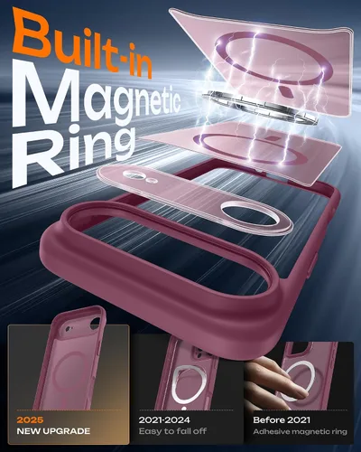 Vista 899 de TOCOL Funda para iPhone 11, compatible con Magsafe, protección completa de cámara, imanes integrados, protección contra caídas, funda translúcida