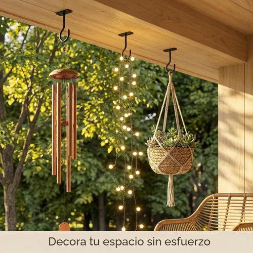 Vista 2 de Ganchos de techo para plantas colgantes, paquete de 2.5 pulgadas, ganchos de pared para plantas, luces, macetas, linternas, comederos de pájaros