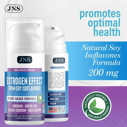 Vista 2 de Joellyne Naturals Crema de fitoestrógenos con isoflavonas de soja y extractos de hierbas, 3.4 oz