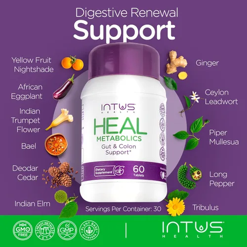 Vista 7 de Intus Heal - Suplemento de limpieza de colon y salud intestinal para hombres y mujeres, limpieza de desintoxicación ayurvédica para la salud
