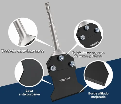 Vista 2 de Firecore - Raspador de piso SDS Plus de 4 x 10 pulgadas, broca de cincel