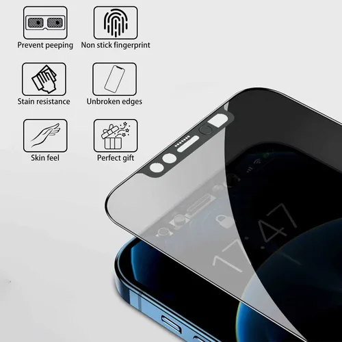 Vista 5 de Protector de pantalla de privacidad con cubierta frontal para cámara deslizante compatible con el teléfono 12 Pro Max, protección de pantalla