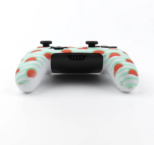 Vista 6 de RALAN Funda de silicona para frutas compatible con el controlador NS Switch Pro con 8 bonitas tapas de agarre para pulgar.