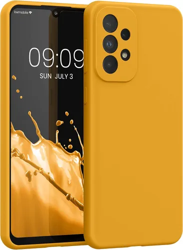 Vista 210 de kwmobile Funda Compatible con Samsung Galaxy A14 5G - Funda de teléfono de TPU y silicona con acabado suave - Verde Lima
