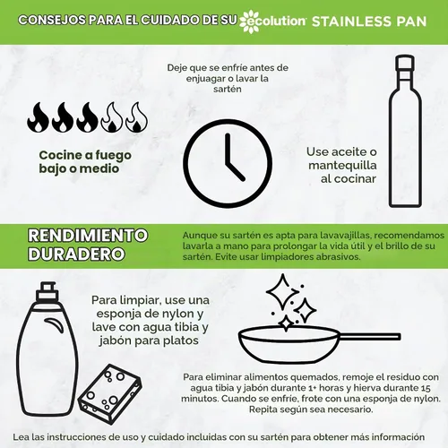 Vista 8 de Olla sopera de acero inoxidable Ecolution, olla de cocina lista para inducción con tapa de vidrio, apta para horno, olla de sopa apta