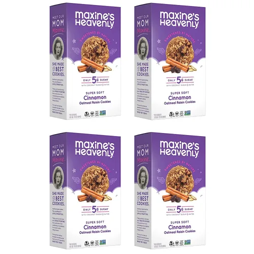 Vista 11 de Maxine's Heavenly Galletas de avena y pasas de canela, sin gluten, hechas con avena, endulzadas con azúcar de coco y dátiles Sabroso postre vegano