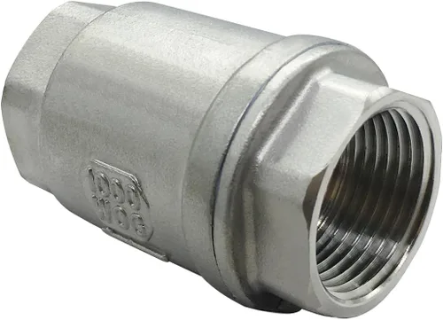 Vista 4 de Beduan Válvula de retención roscada inoxidable 1 NPT Válvula de retención sin retorno unidireccional horizontal vertical en línea con resorte