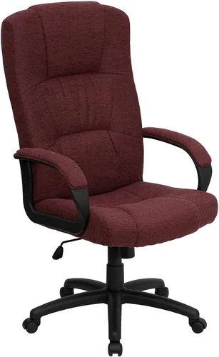 Vista 9 de Flash Furniture Rochelle Silla de oficina giratoria ejecutiva de tela gris con brazos
