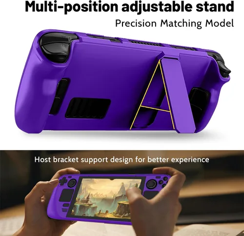 Vista 6 de Funda protectora para cubierta de vapor con soporte, carcasa protectora antideslizante para cubierta de vapor hecha de material de PC, accesorios