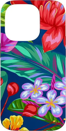 Vista 17 de Hawaiian Tropical Phone Case Yellow Red Hibiscus Plumeria Case for iPhone 17