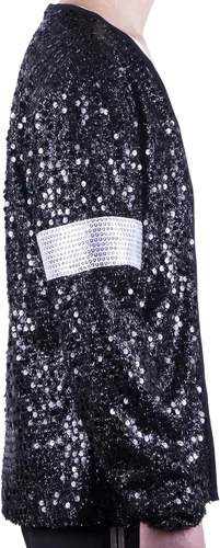 Vista 2 de Estilo de Michael Jackson Billie Jean Disfraz de chaqueta brillante para niñoadulto