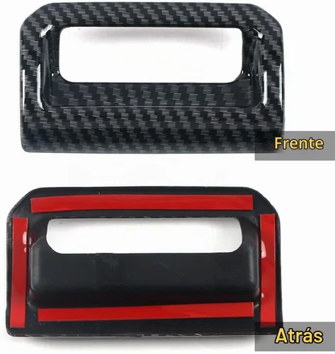 Vista 3 de para Toyota Highlander 2020 2021 2022 2023 Accesorios Cubierta de Interruptor de Botón de Caja de Apoyabrazos, Calcomanía de Pegatina de Impresión