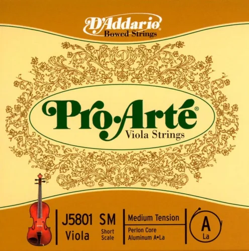 Vista 15 de D'Addario Pro-Arte Viola Single A String, escala media, tensión media