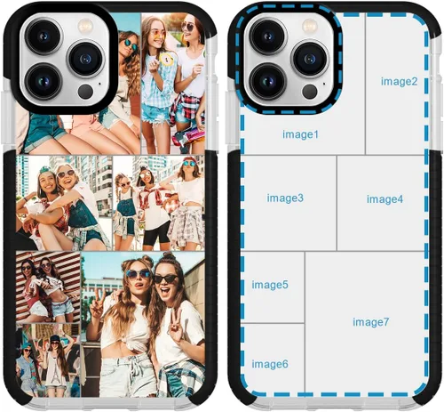 Vista 9 de Funda personalizada para iPhone 15 Pro Max personalizada con collage de múltiples imágenes, resistente a los impactos, funda protectora de TPU