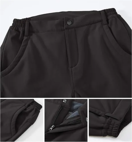 Vista 4 de Gopune - Pantalones de esquí para mujer, impermeables, térmicos, cortavientos, para senderismo y nieve