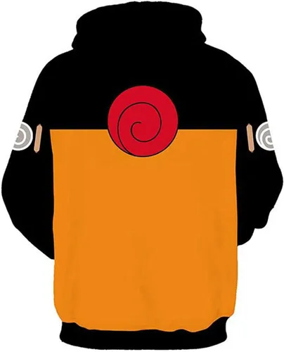 Vista 2 de Disfraz unisex con estampado 3D, abrigos de anime para cosplay, Sudaderas naranja
