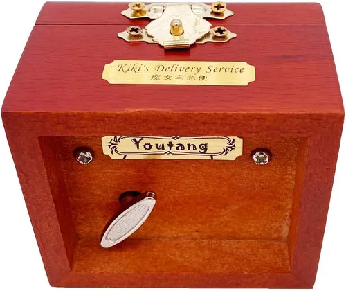 Vista 5 de Youtang - Caja de música de madera tallada con mecanismo de cuerda, regalo de Navidad, cumpleaños, Día de San Valentín