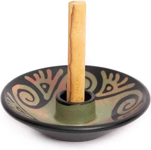 Vista 17 de Luna Sundara Auténtico soporte para palitos de Palo Santo de cerámica de Perú y soporte para incienso, incluye 5 palitos de Palo Santo hechos a mano
