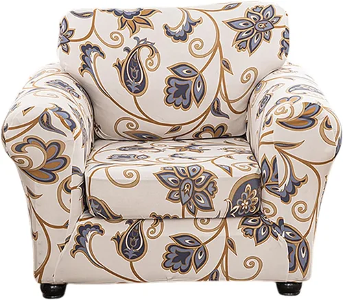 Vista 17 de Eco-Ancheng Fundas para silla, funda de sofá con funda de cojín de asiento separada con parte inferior elástica, 1 funda de asiento con brazos