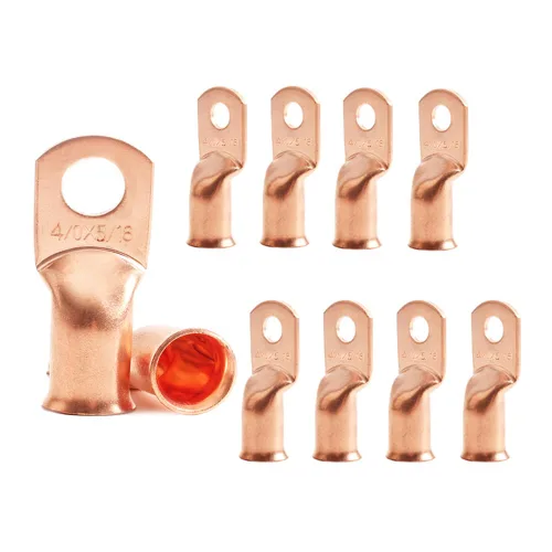 Vista 28 de 25 piezas de terminales de anillo de 1/0 AWG-1/2 (M12), terminales de anillo, conectores de terminal, terminales de cable resistentes, terminales