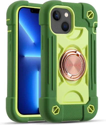 Vista 9 de MARKILL Funda compatible con iPhone Air de 6.5 pulgadas 2025 con soporte de anillo giratorio de 360 grados, protección contra caídas de grado