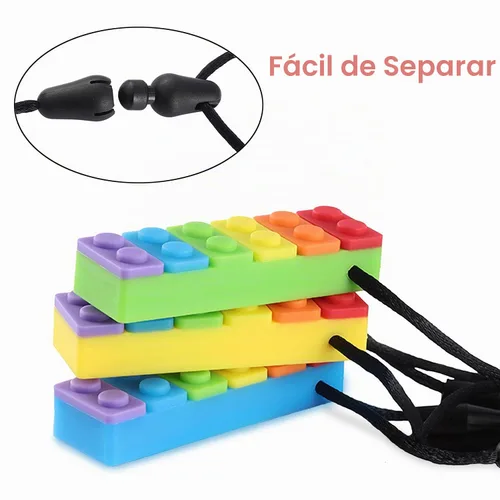 Vista 4 de Collar masticable, paquete de collar sensorial para niños con TDAH, autismo, necesidades de morder, palo masticable de motor oral, masticable