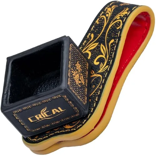 Vista 17 de CRICAL Magnetic Pool Chalk Holder, Leather Billiard Chalk Accessory Black Blue