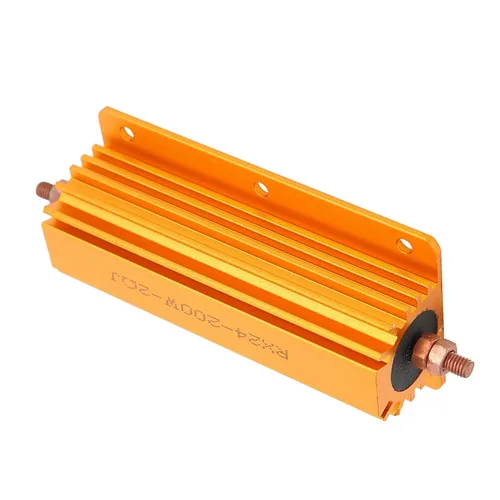 Vista 9 de Resistencia de potencia, 200W RX24 Carcasa de aluminio Resistencia de alambre enrollado 2Ohm 2R Resistencia de potencia de carcasa de aluminio