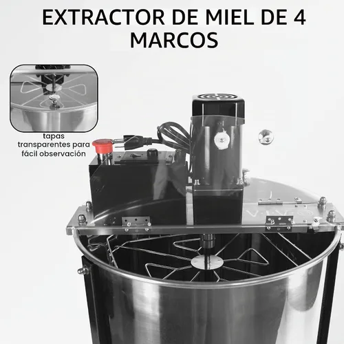 Vista 3 de VIVO Extractor eléctrico de miel 8 bastidor, BEE-V004E 4 Deep Frames, Food Grade, Stainless Steel, Honey Processing Equipment, Powered Honeycomb