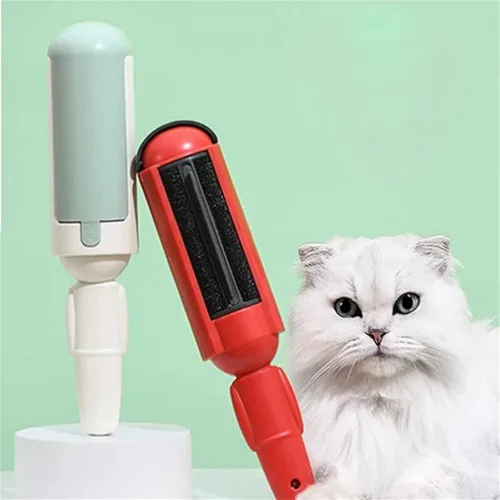 Vista 2 de Rodillo removedor de pelo de mascotas 2023, reutilizable y lavable para pieles de perro y gato, lo mejor para sofá y muebles (A-blanco)