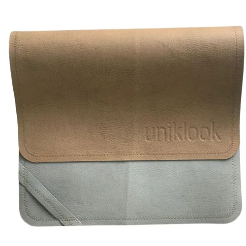 Vista 17 de UNIKLOOK Cambiador portátil de cuero - Cuero vegano - Cambiador de bebé de viaje - Estación de cambio de pañales portátil multiusos impermeable 14 x
